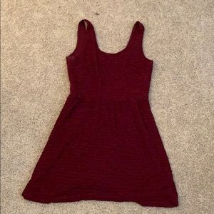 Maroon fitted dress